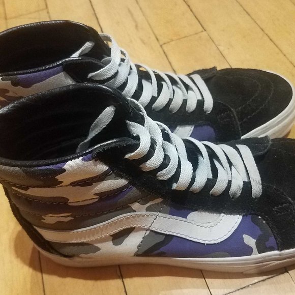 black camo high top vans